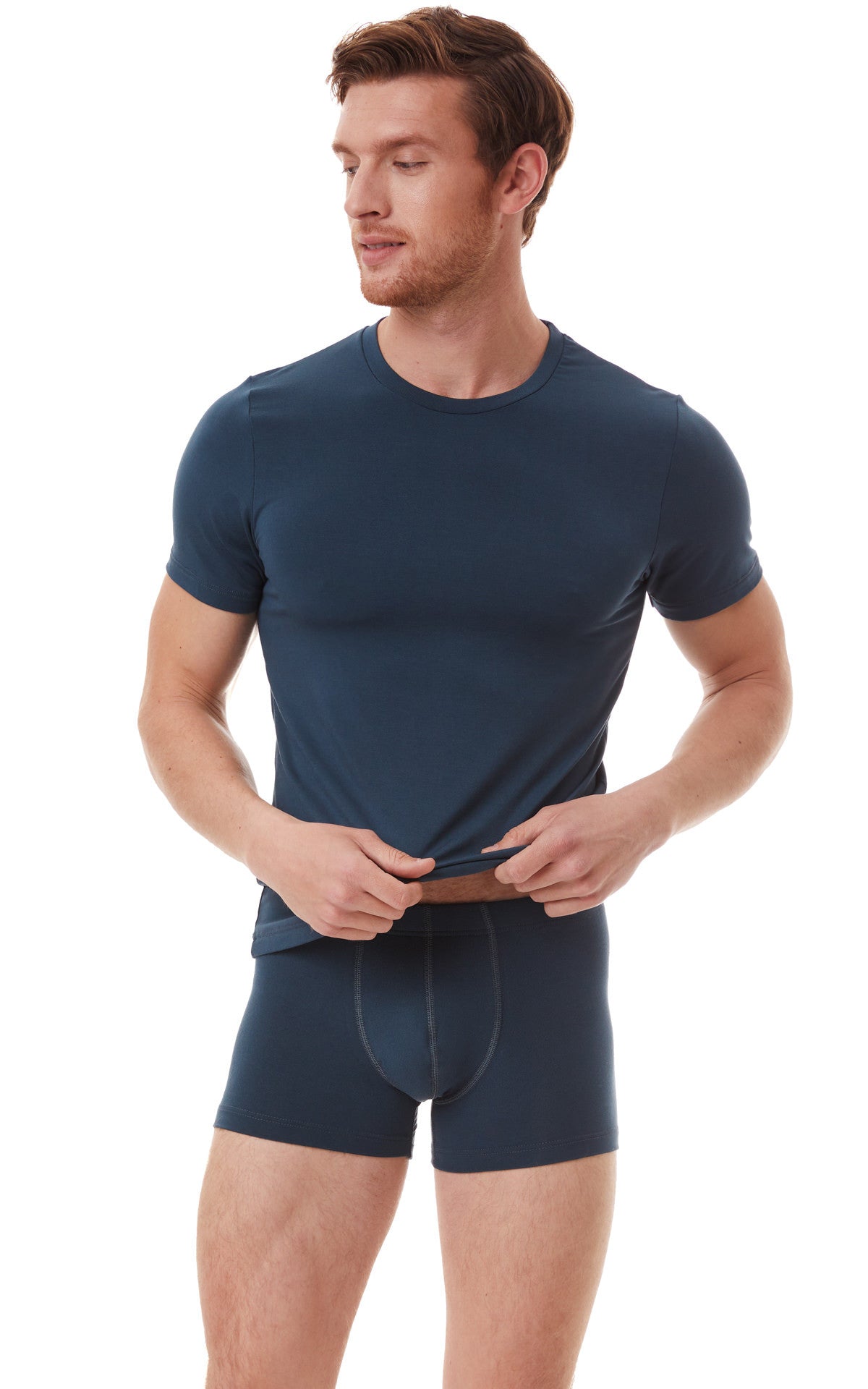 Mengear TENCEL™ Modal Ανδρική Κοντομάνικη Φανέλα με Κλειστή Λαιμόκοψη