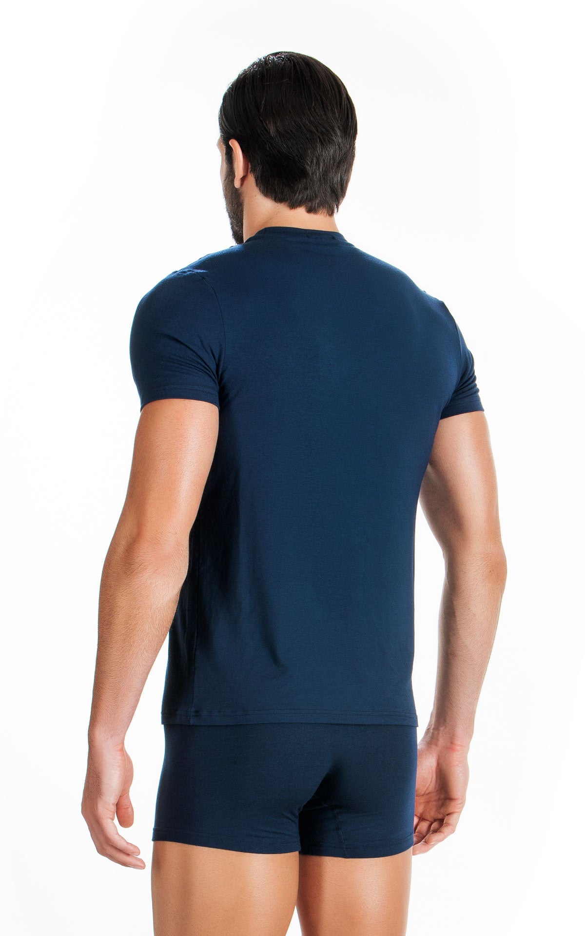 Mengear TENCEL™ Modal Ανδρική Κοντομάνικη Φανέλα με Κλειστή Λαιμόκοψη