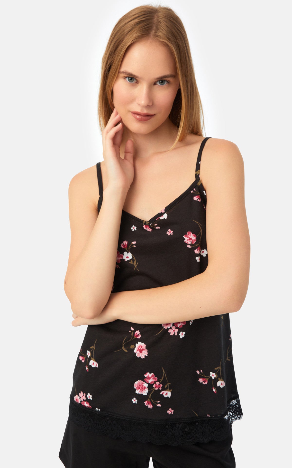 Floral TENCEL™ Modal Αμάνικη Μπριτέλα Γυναικεία Πυτζάμα